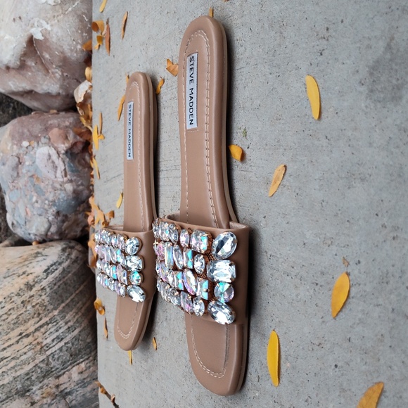 Steve Madden Malina Rhinestone Slide Sandals. Padded. Women's Size 7.5. No Box. - Picture 9 of 12